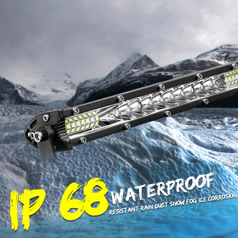 Barre LED 12-50 Pouces 52-260W Offroad DRL (6 Formats)