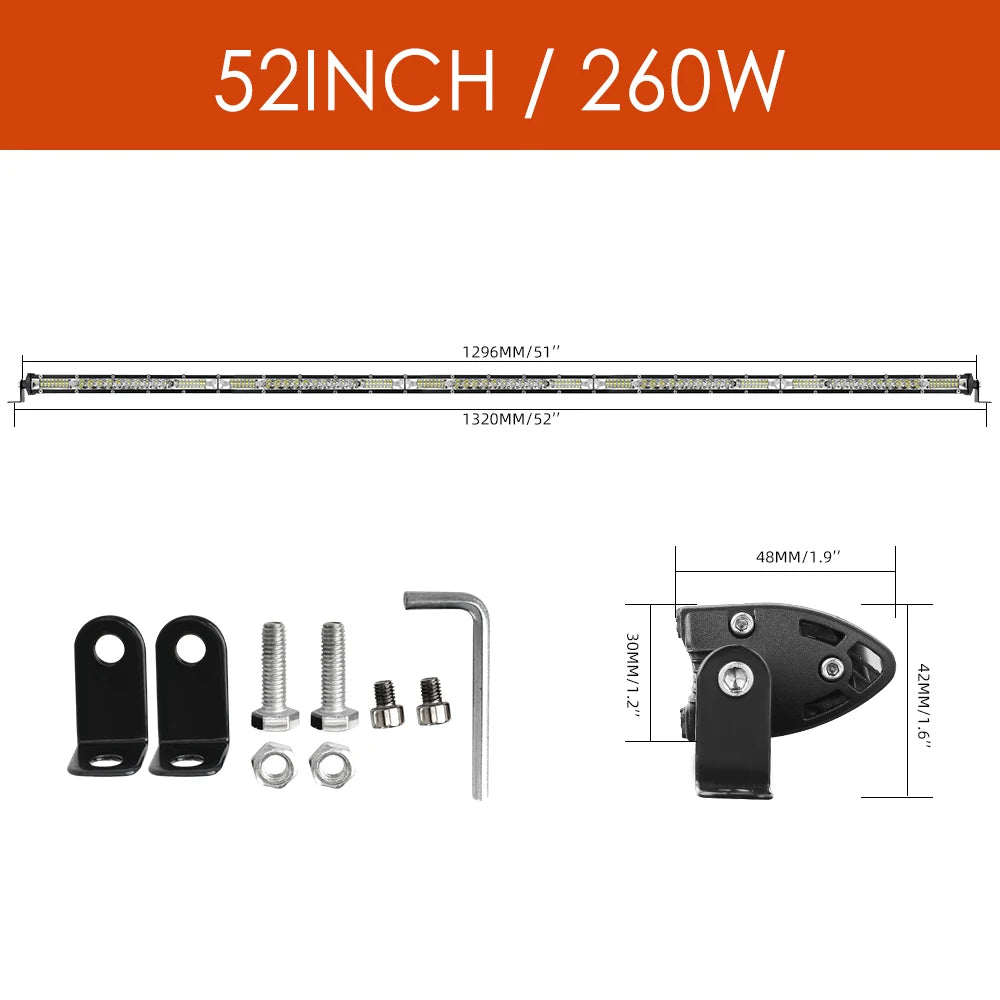 Barre LED 12000LM Quad ATV Tracteur
