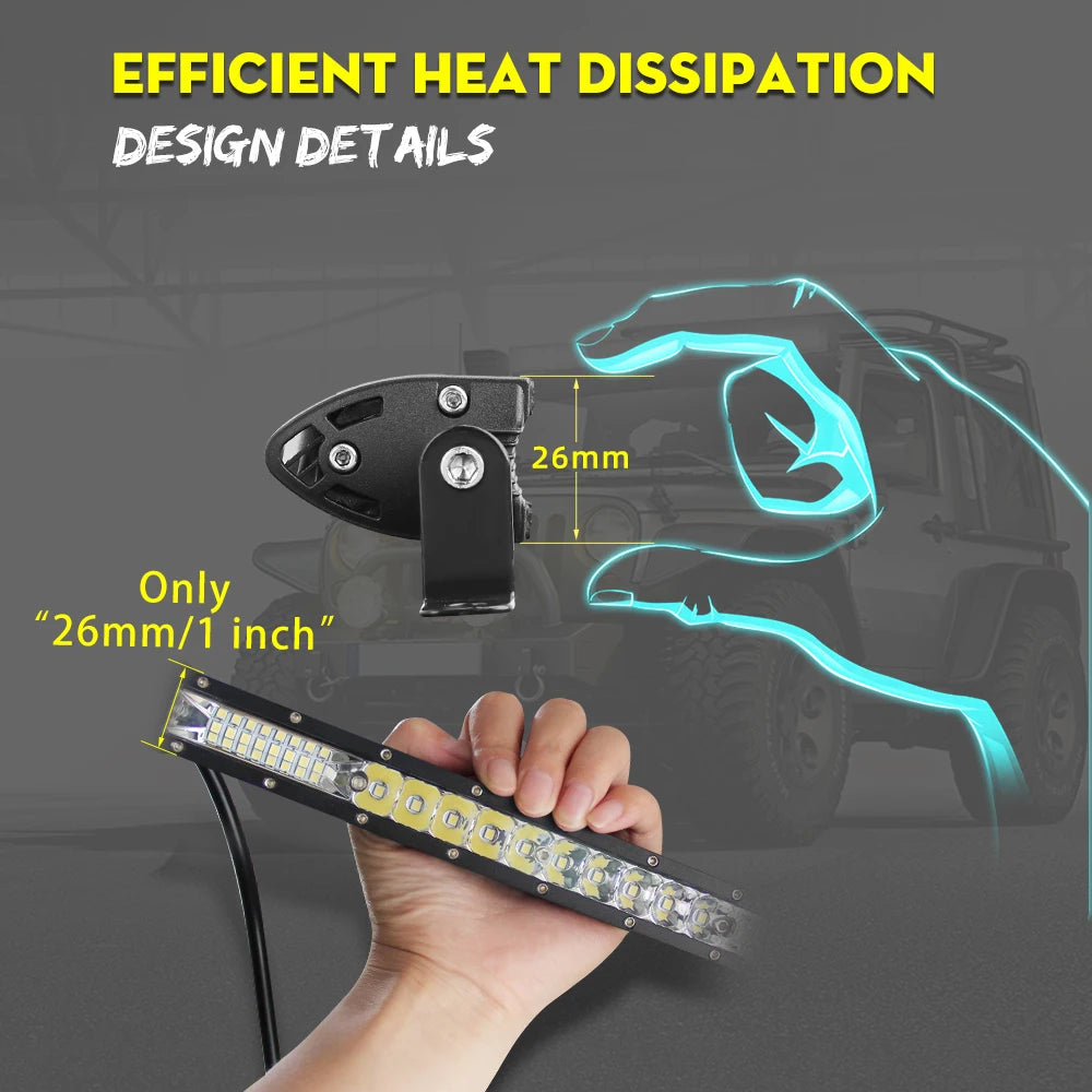 Barre LED quad 42 pouces 208W