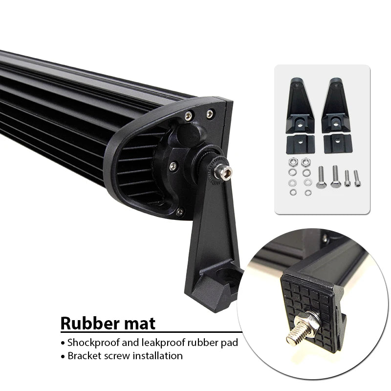 Barre LED Auxtings Incurvée Droite 22-52 Pouces Combo (15 Formats)
