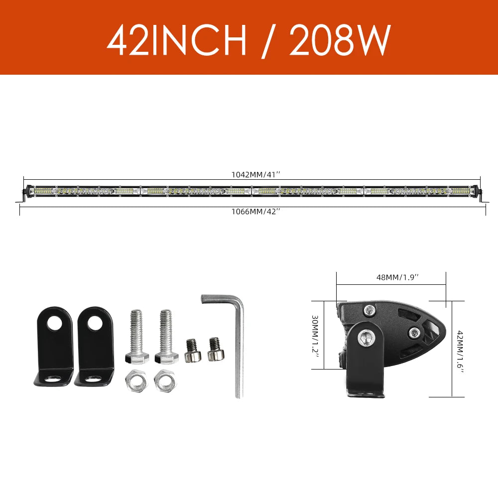 Barre LED 12000LM Quad ATV Tracteur