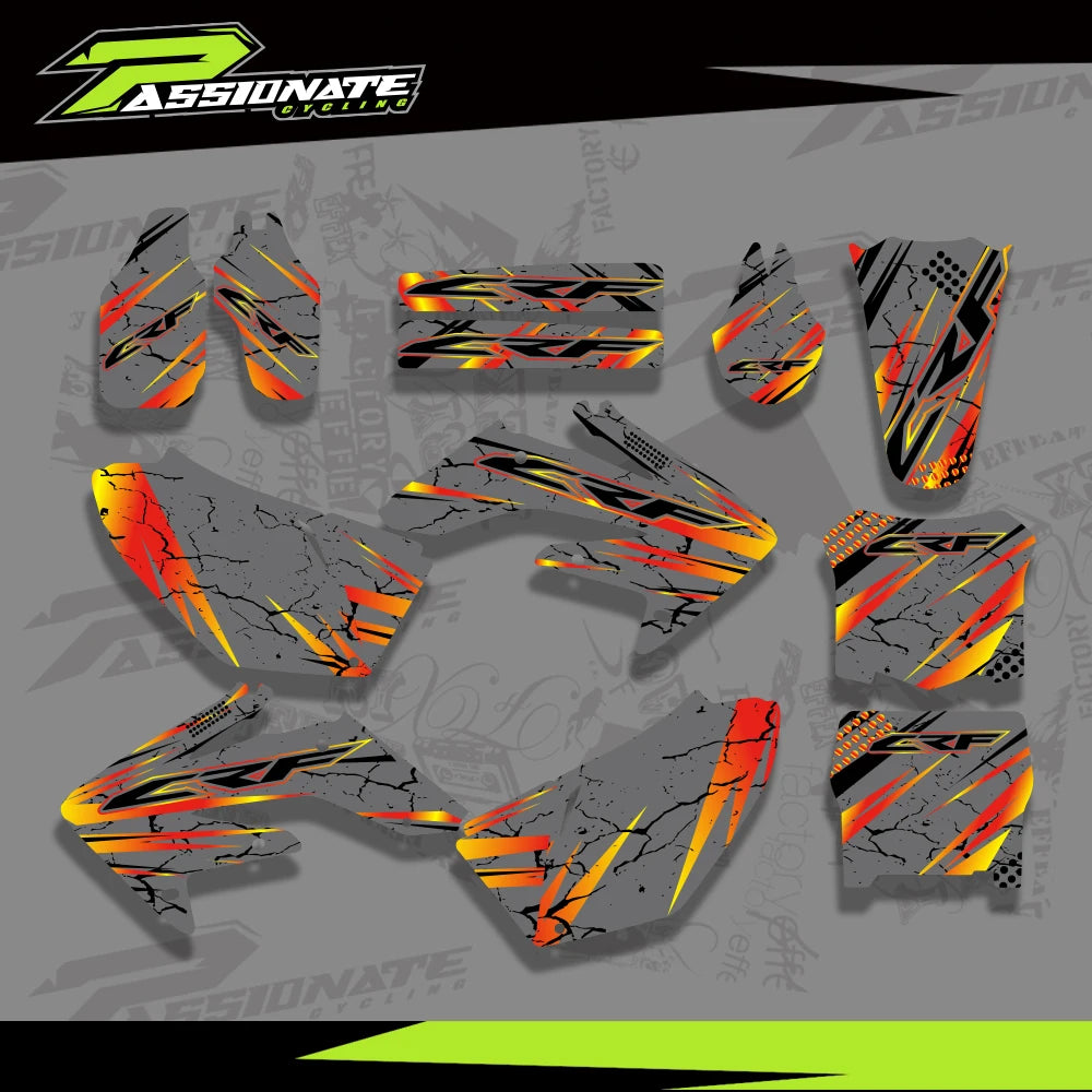 Kit Déco Graphique Équipe Honda CRF250 2006-2009 (4 Designs)