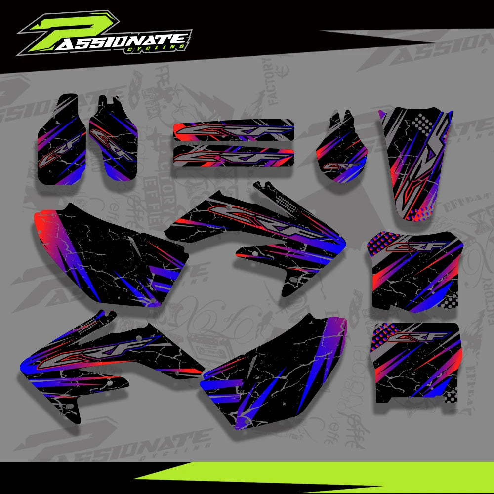 Kit Déco Graphique Équipe Honda CRF250 2006-2009 (4 Designs)