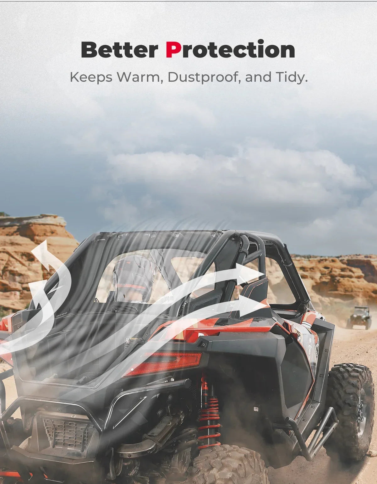 Vitre arrière souple PVC SSV Polaris RZR PRO XP