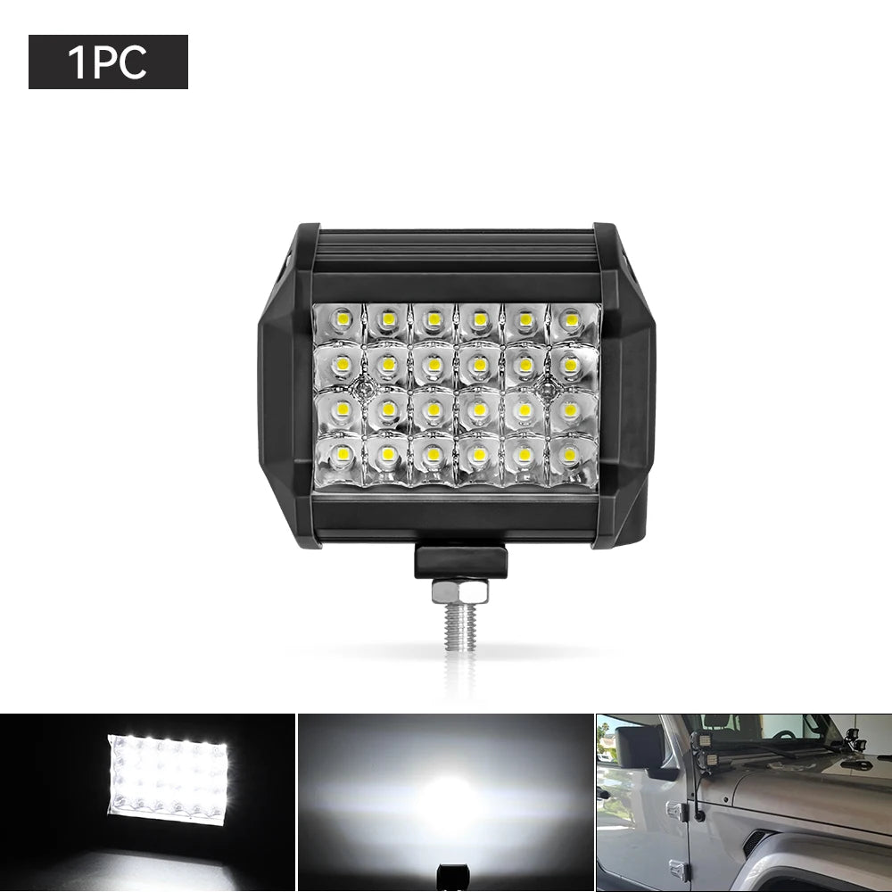 Barre LED Quad 12V 24V Spot Combo Tout-terrain