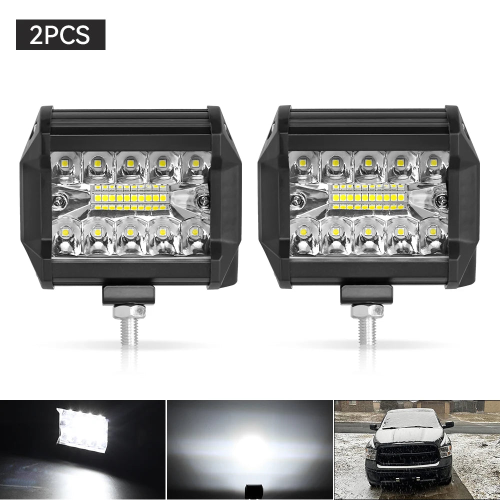 Barre LED Quad 12V 24V Spot Combo Tout-terrain