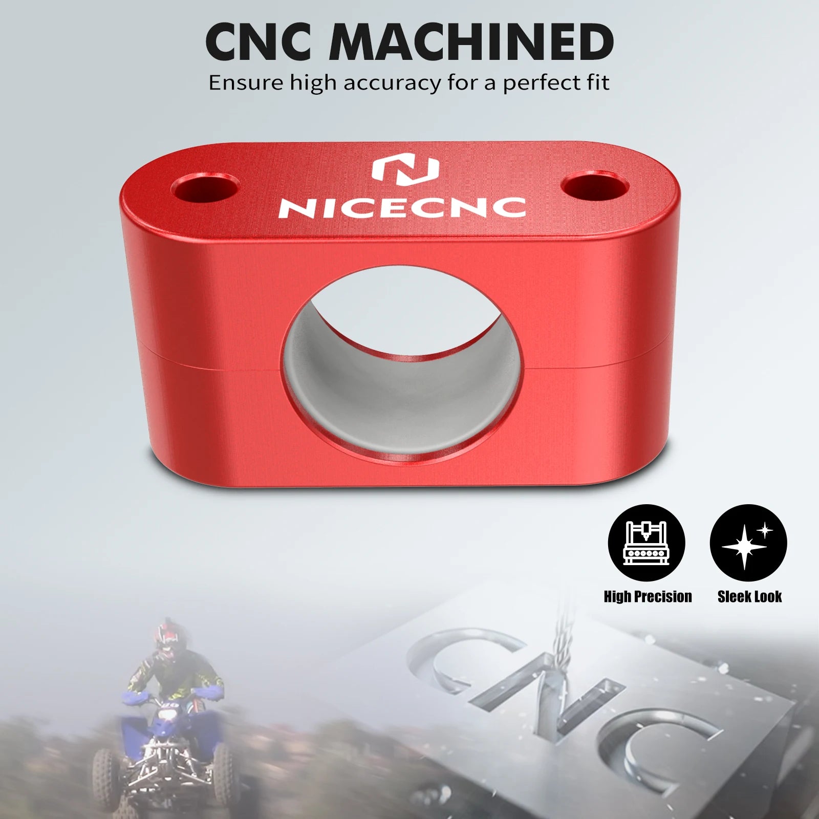 Bague tige direction quad Raptor 700 noir