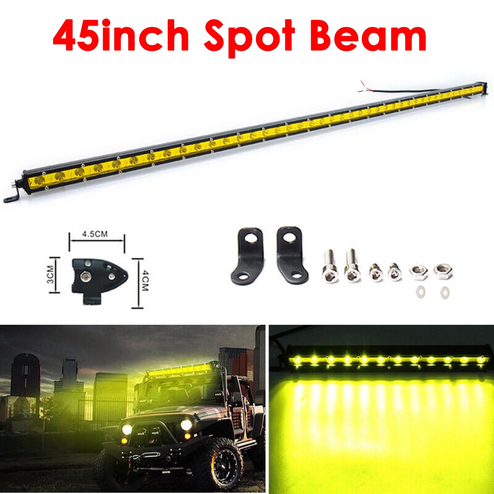 Barre LED Quad SSV Antibrouillard (7" à 50")