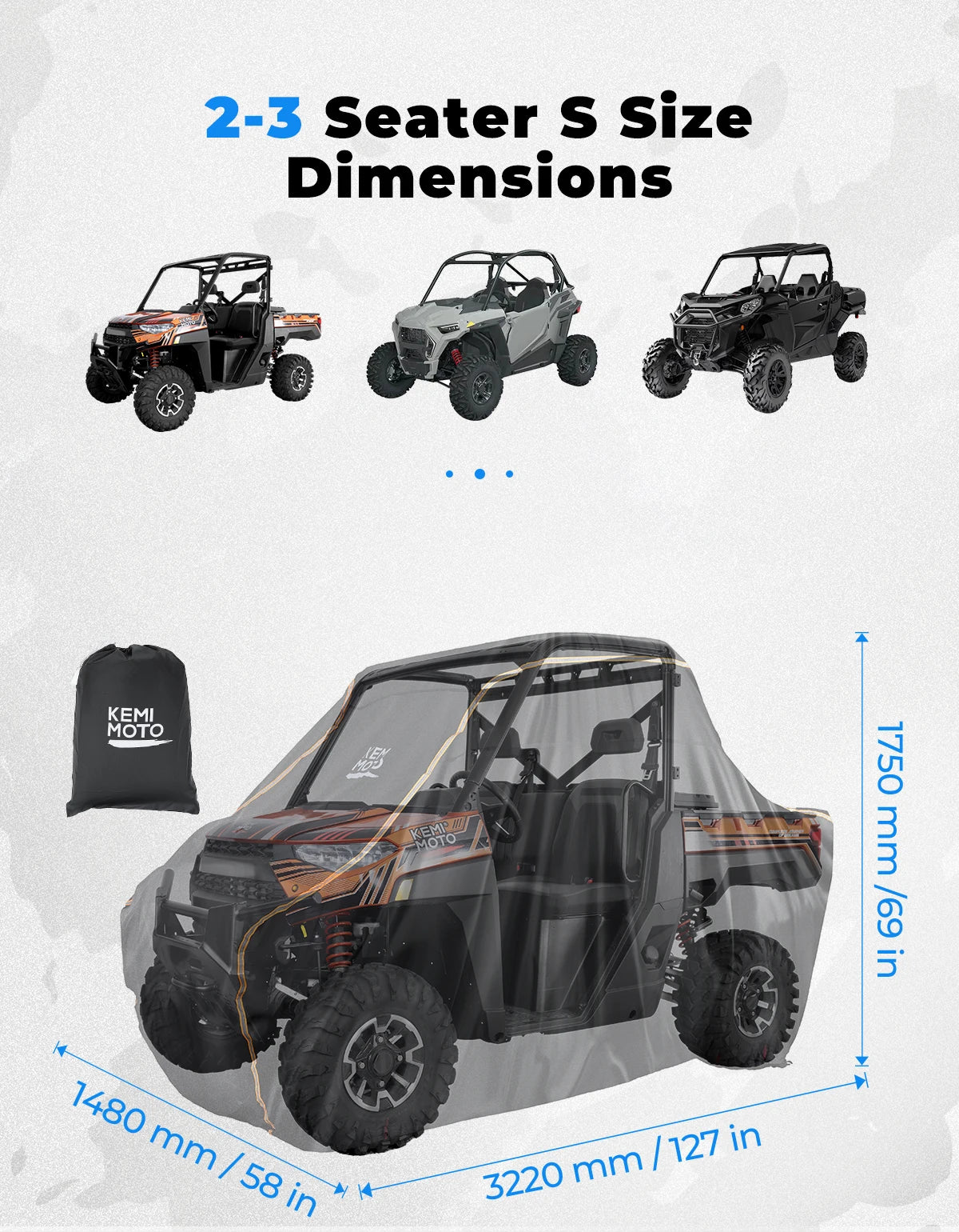 Housse de Protection SSV Polaris RZR XP 1000 Can-Am (S/M/L)