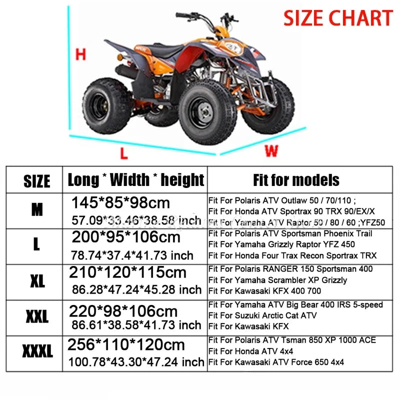 Bâche 190T quad Polaris Sportsman