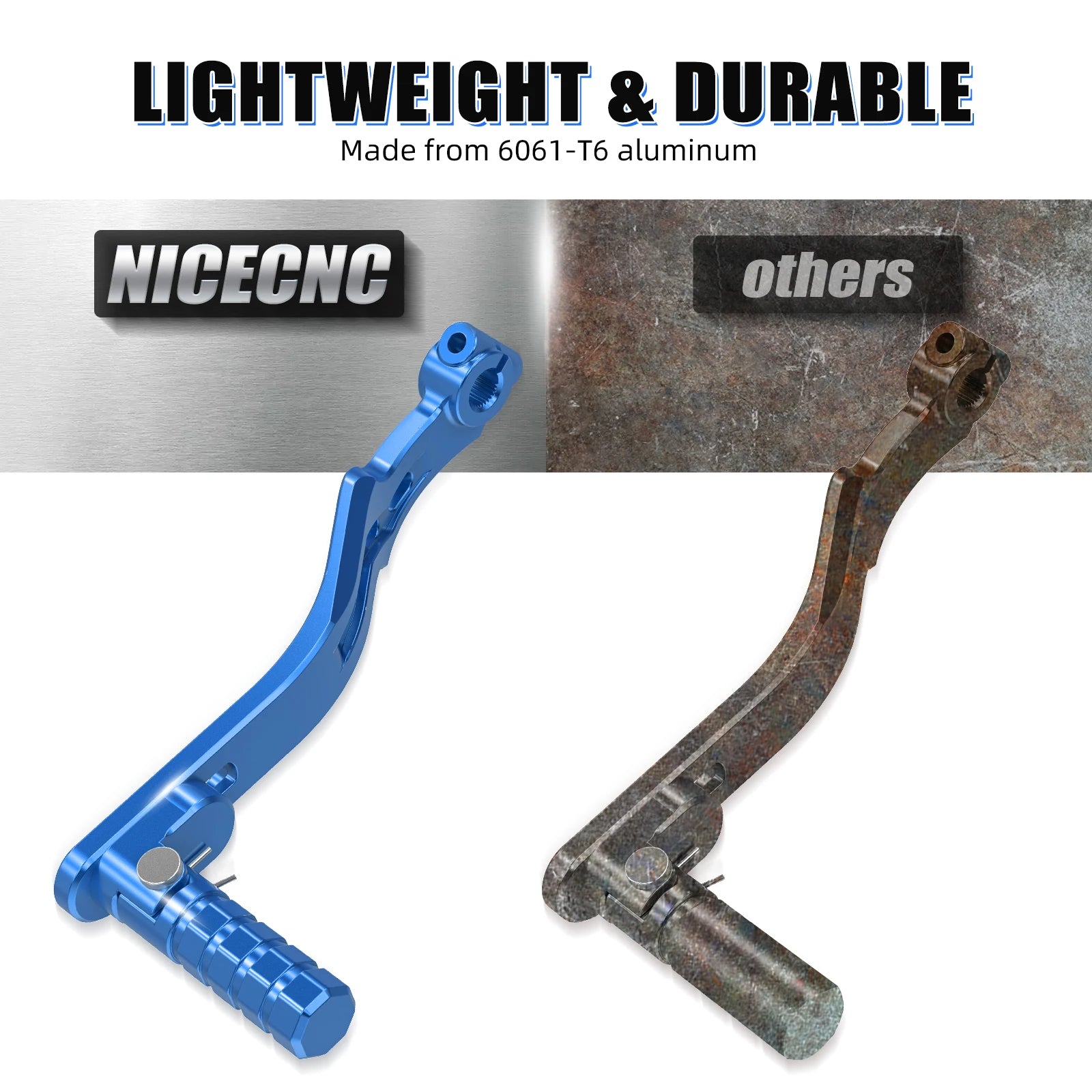 Pédale changement vitesse quad Raptor 700R bleu