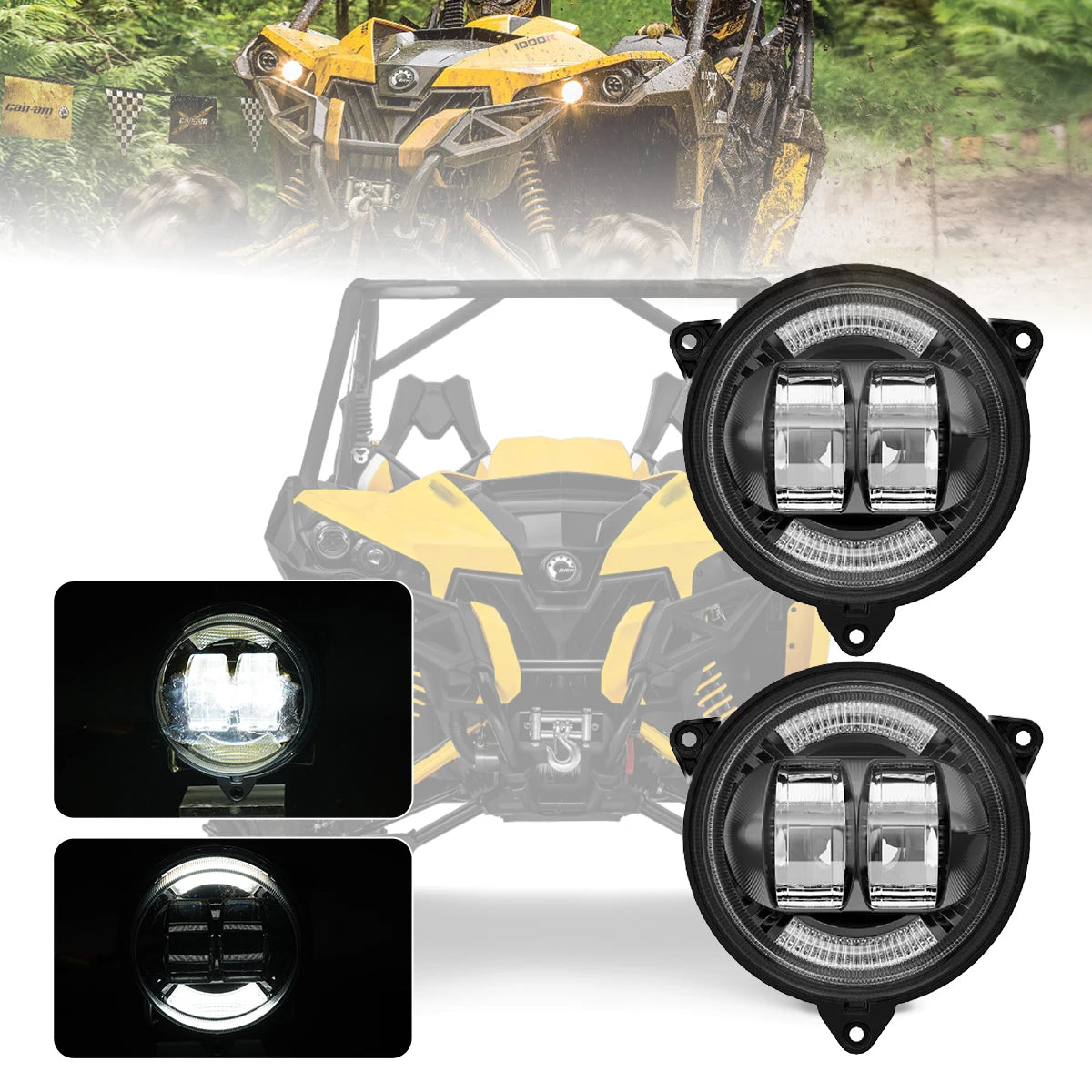 Phare LED H4 Halo Quad Outlander