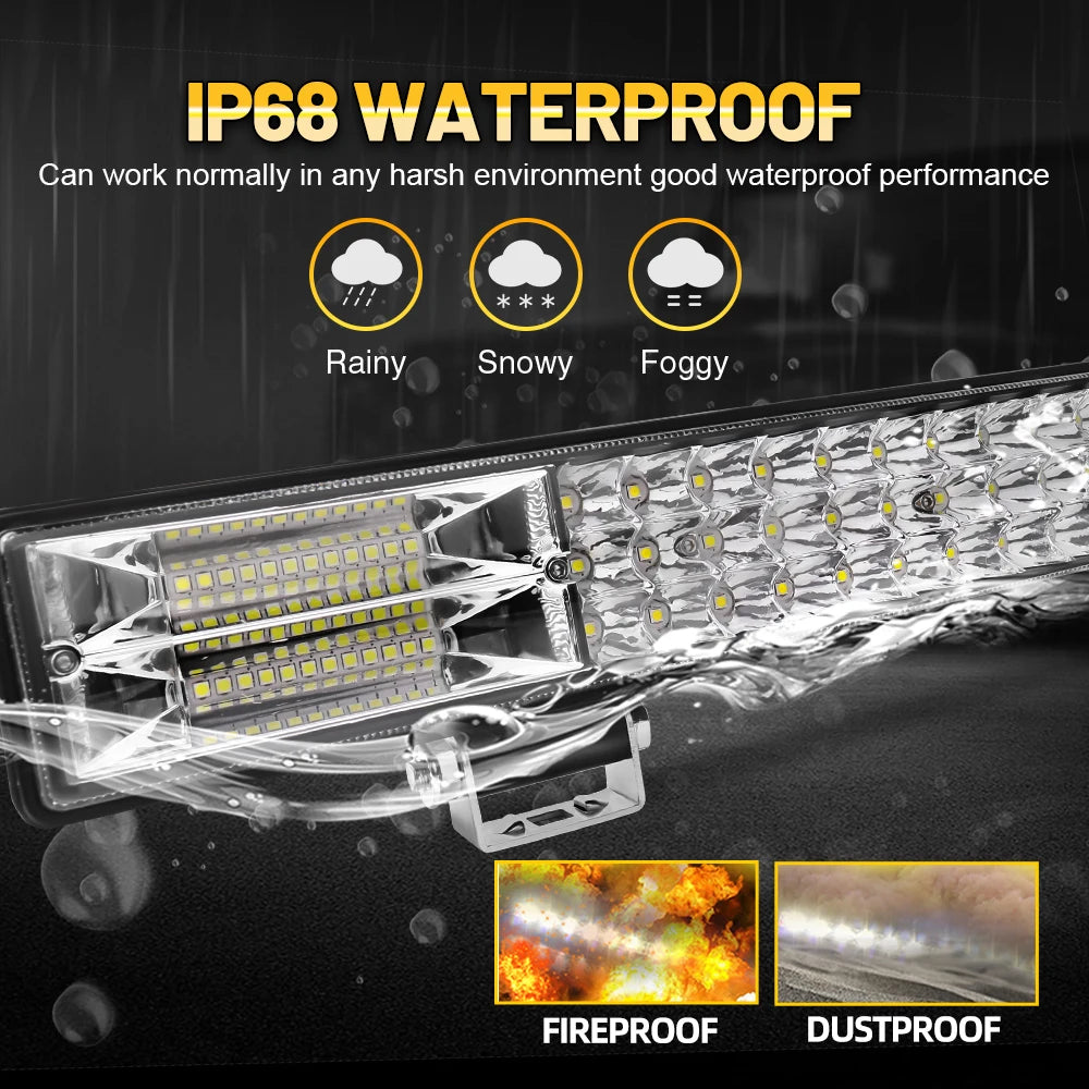 Barre LED quad UTV 3 rangées