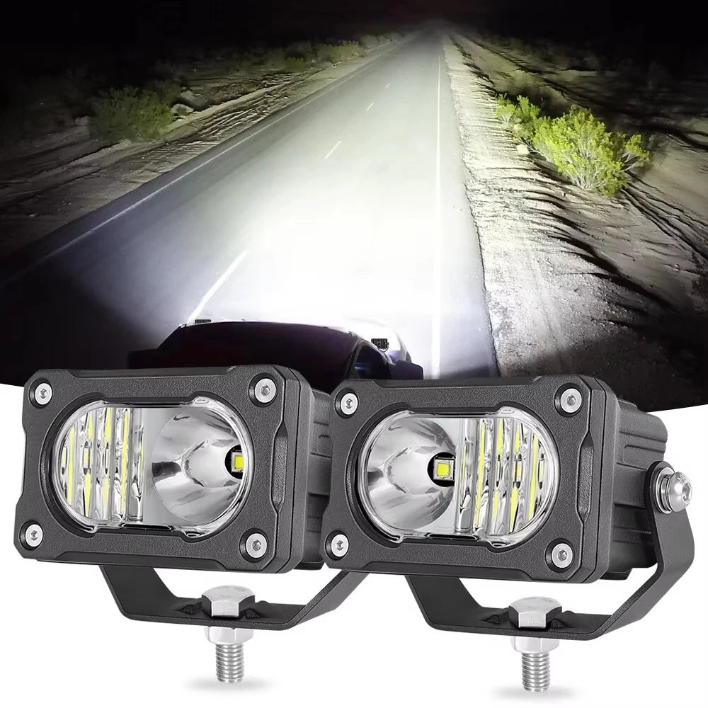 Phares Travail LED 3 Pouces Quad Maverick X3