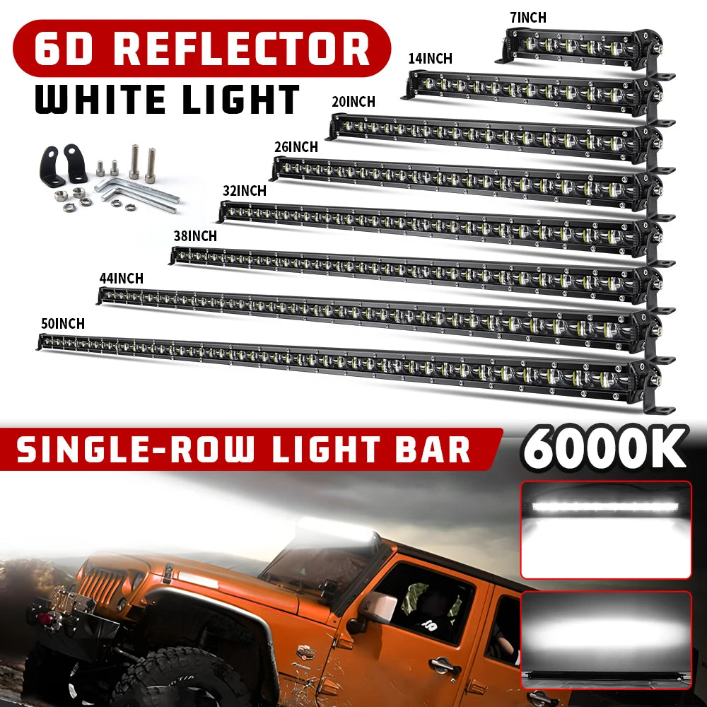 Barre LED quad SSV 6D 20-50 pouces IP68