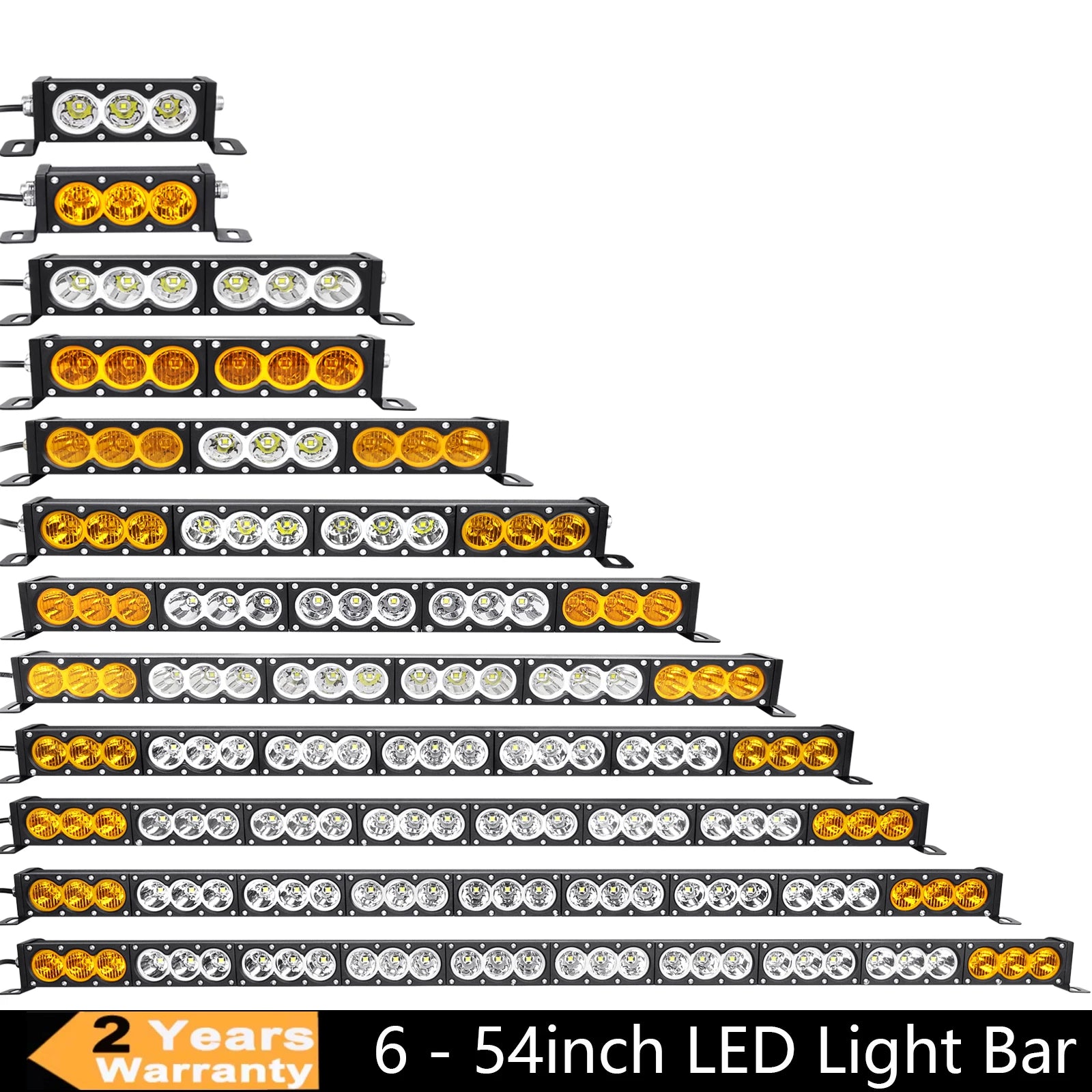 Barre LED Quad 6-54" Multi-Formats 30-300W (12V 24V)