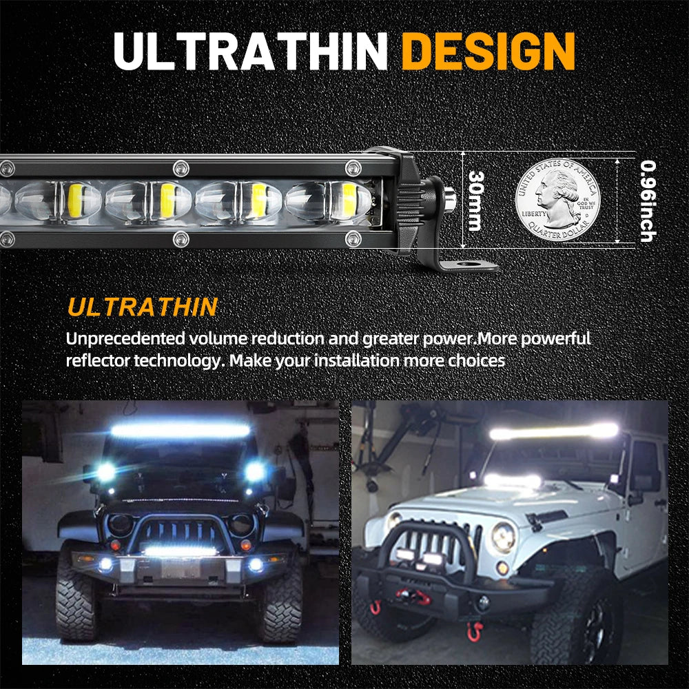 Rampe LED ultra-fine 6000K SSV UTV