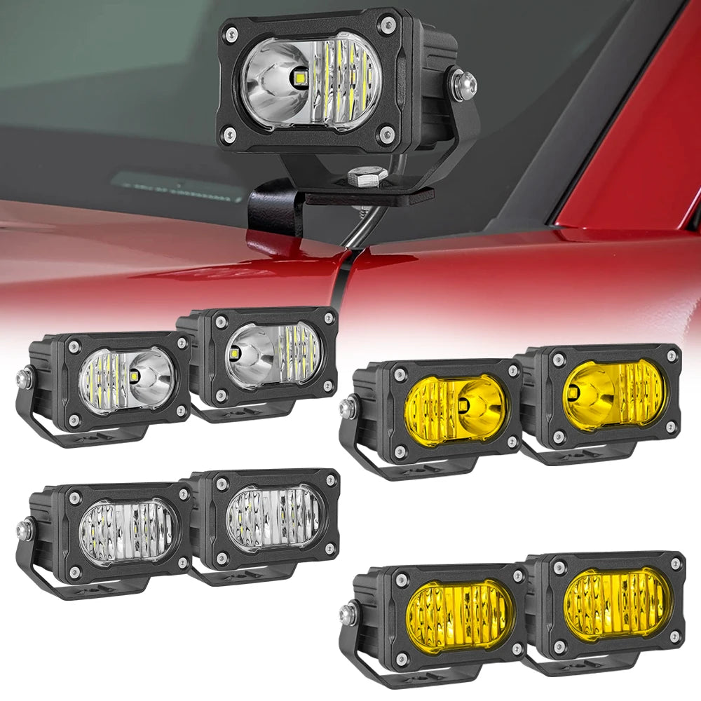 Phares travail LED 3 pouces quad Maverick X3