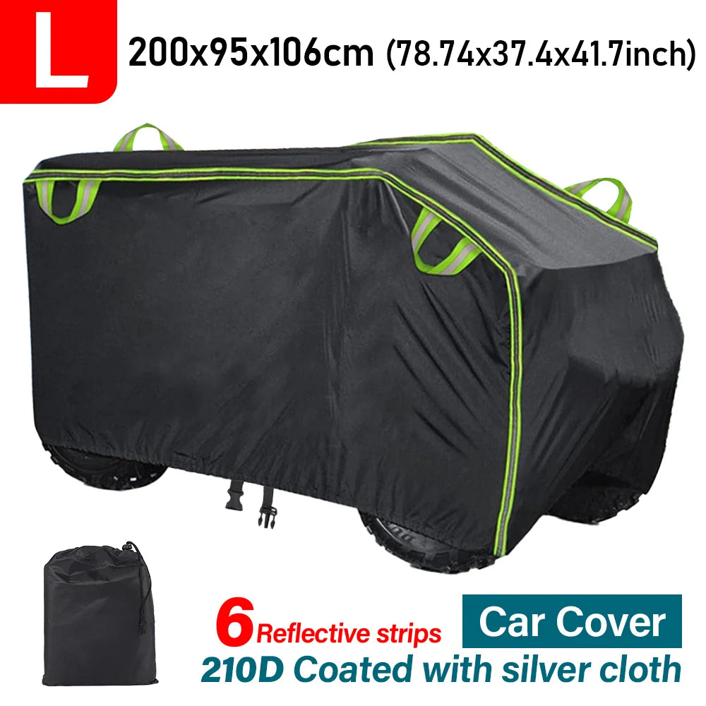 Housse de Protection Quad ATV 210D Noire Étanche (M-3XL)