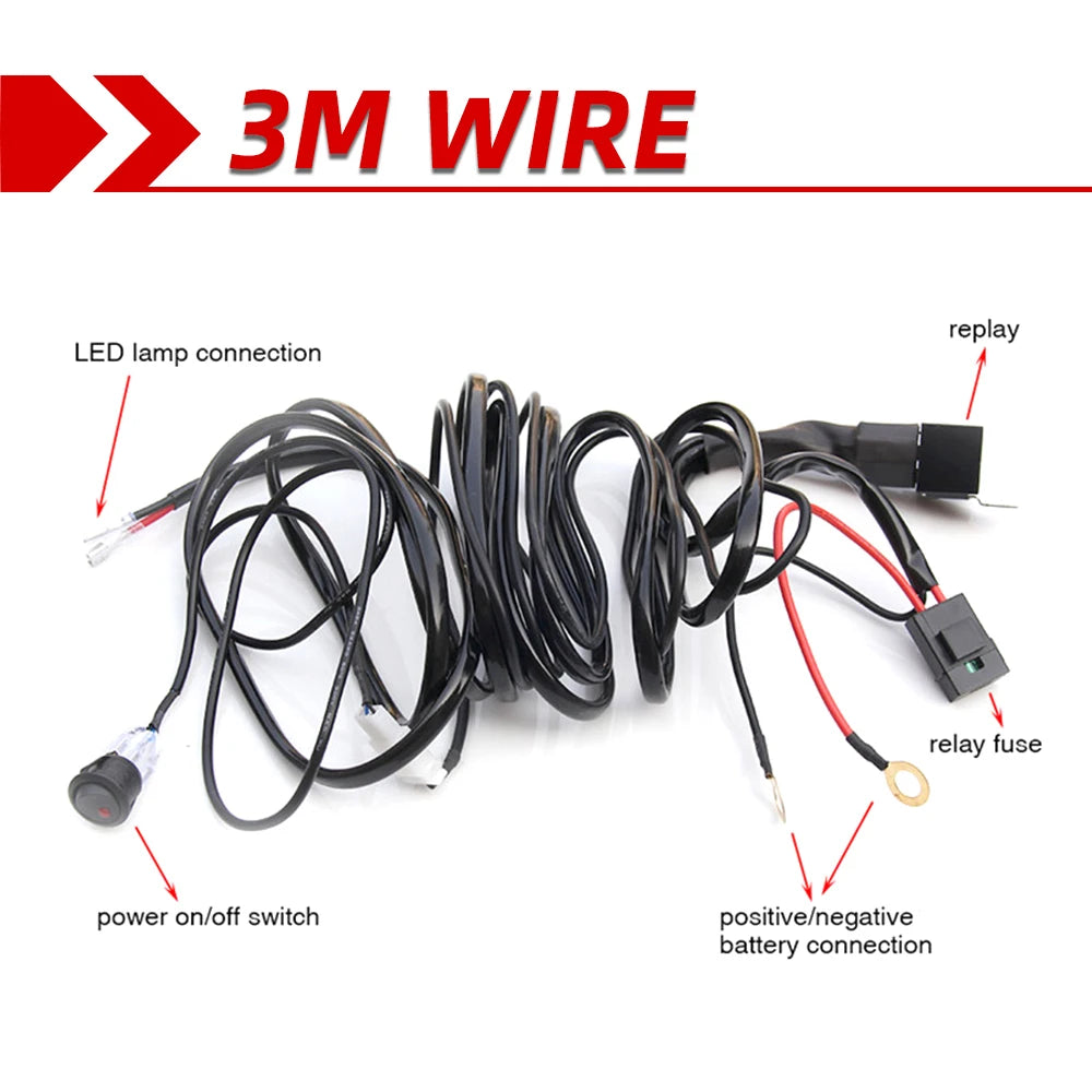 Barre LED Quad UTV 90000LM 12-40 pouces