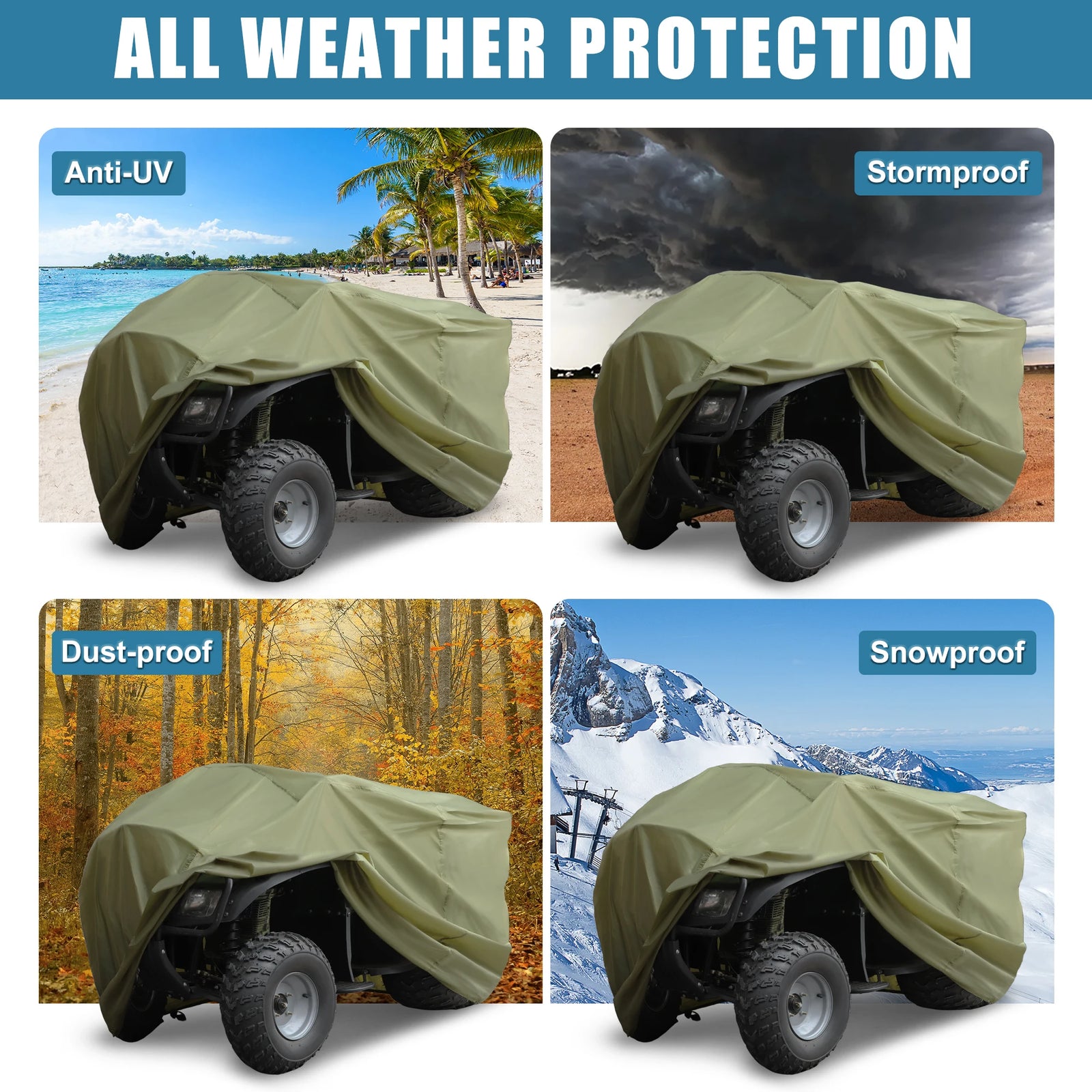 Housse de protection quad ATV 190T-PU Polaris Honda