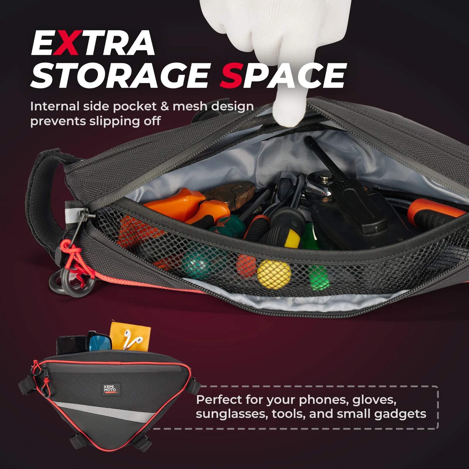 Sac rangement toit SSV Maverick noir
