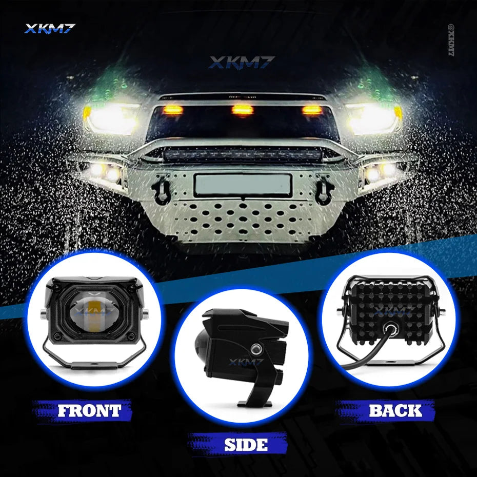 Projecteur LED Quad ATV Double Couleur 12V 24V