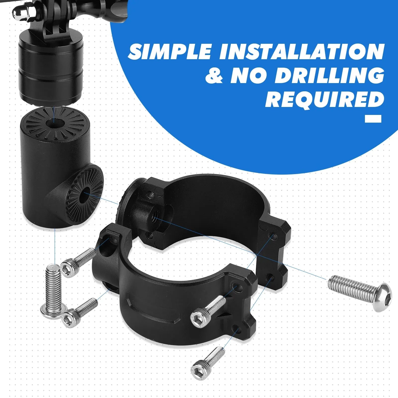 Support caméra barre protection RZR CFMoto