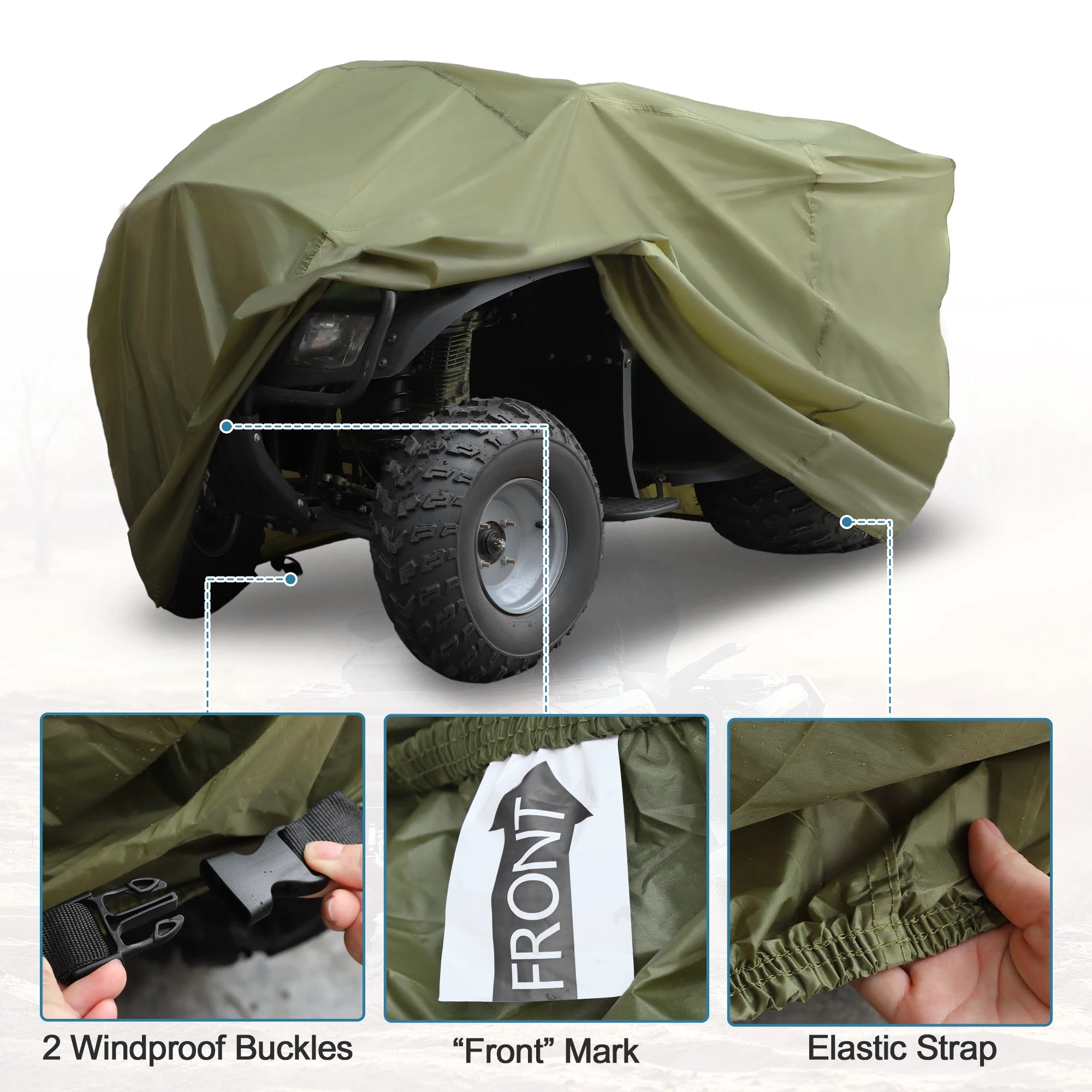 Bâche quad ATV anti-UV 190T-PU