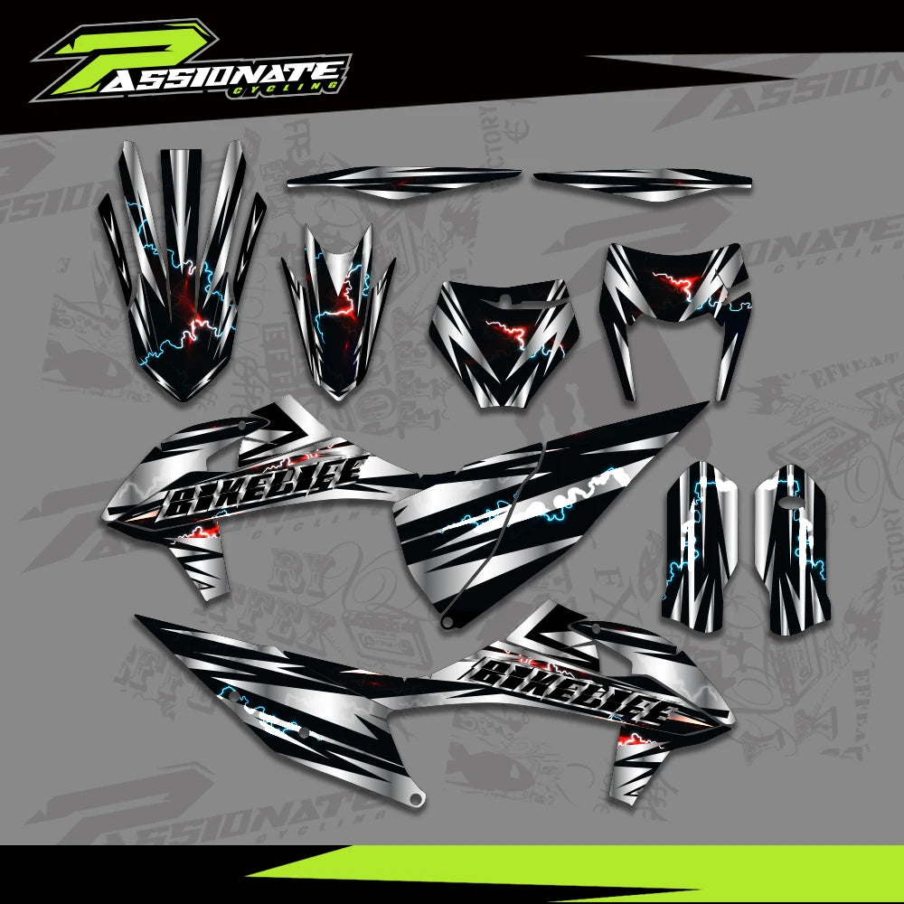 Kit Déco Graphique KTM 125-525 SX SXF EXC XC (4 Designs)