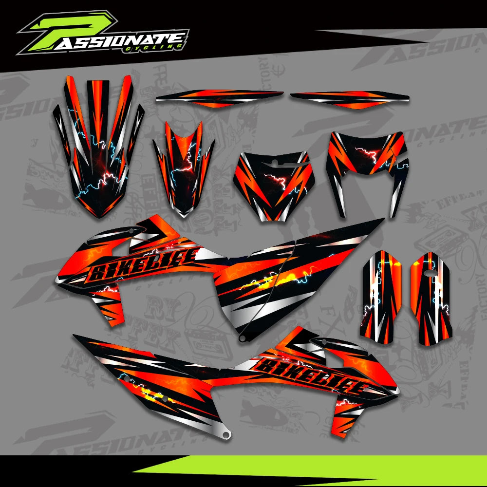 Kit Déco Graphique KTM 125-525 SX SXF EXC XC (4 Designs)