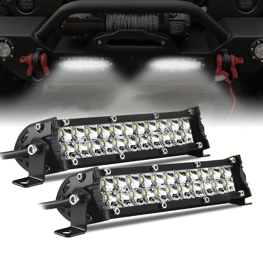 Barre LED quad 7 pouces slim tout-terrain