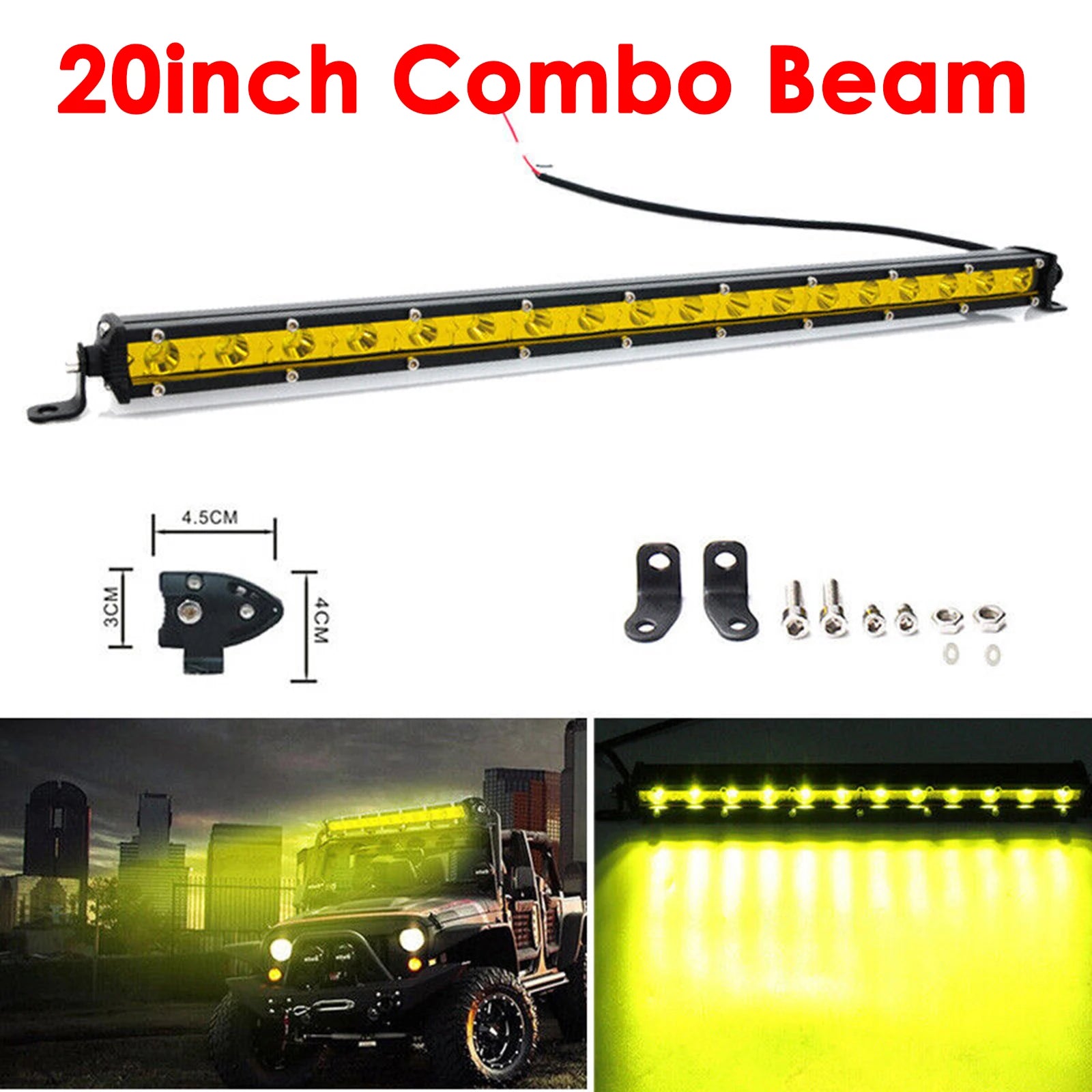 Barre LED Quad SSV Antibrouillard (7" à 50")