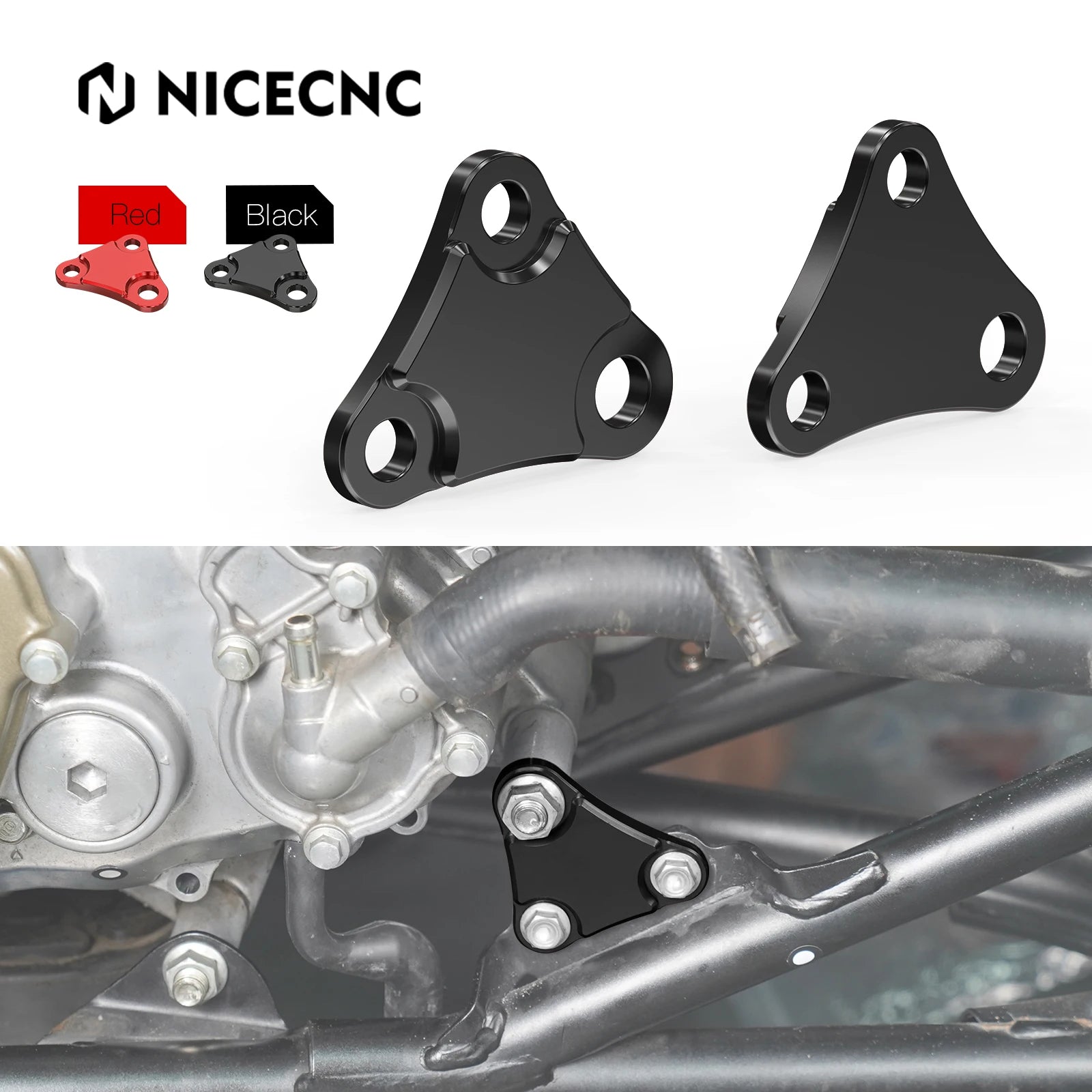 Supports moteur quad TRX450R rouge