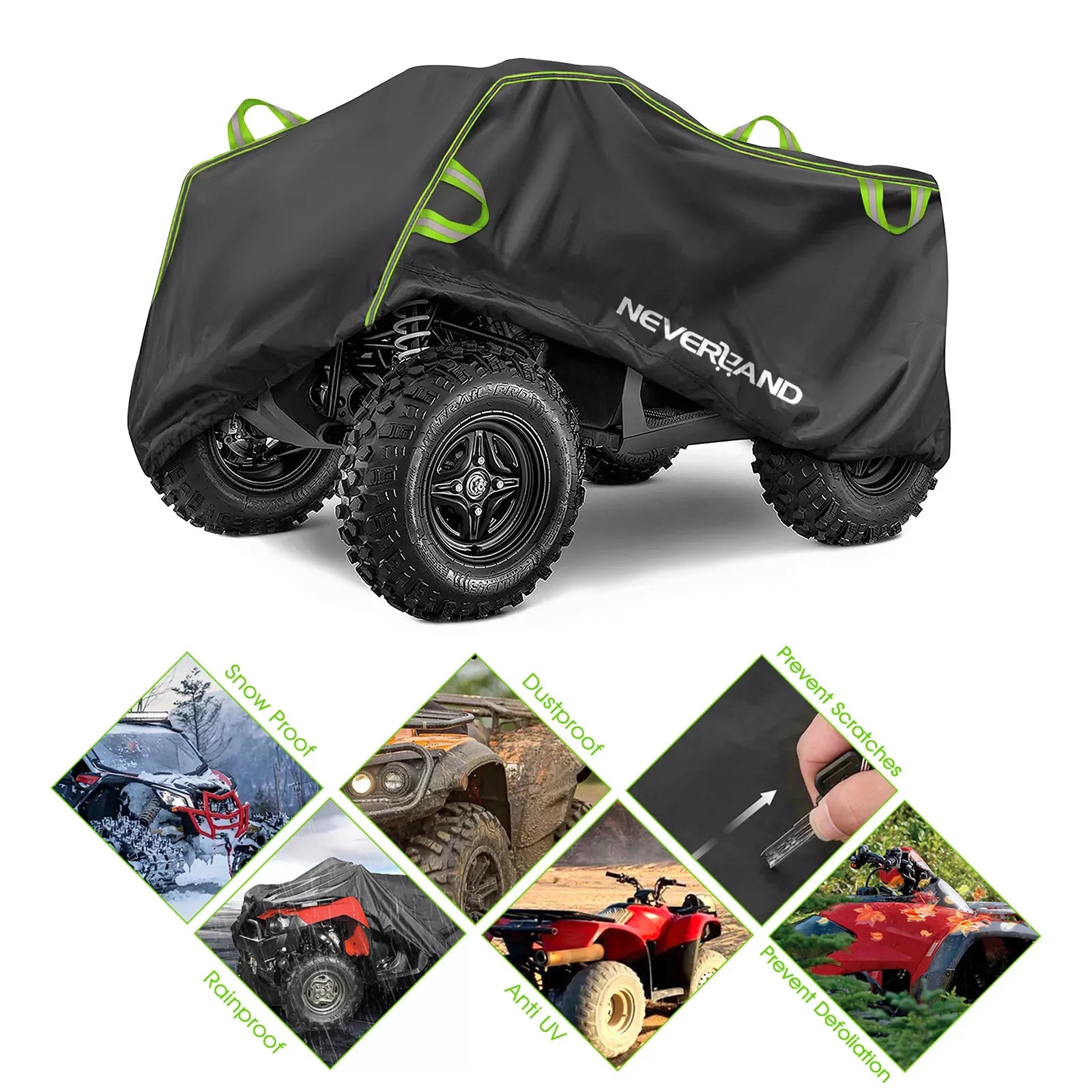 Housse universelle quad ATV 190T finition argent