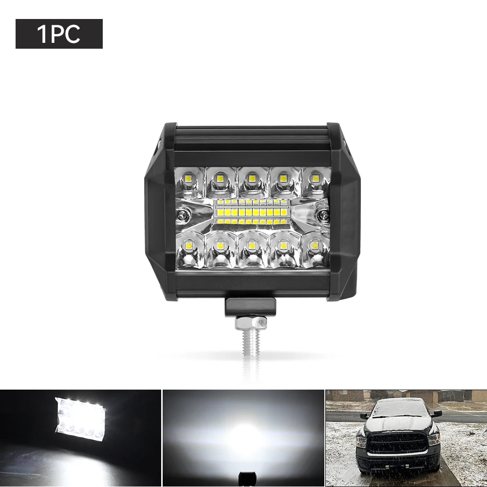 Barre LED Quad 12V 24V Spot Combo Tout-terrain
