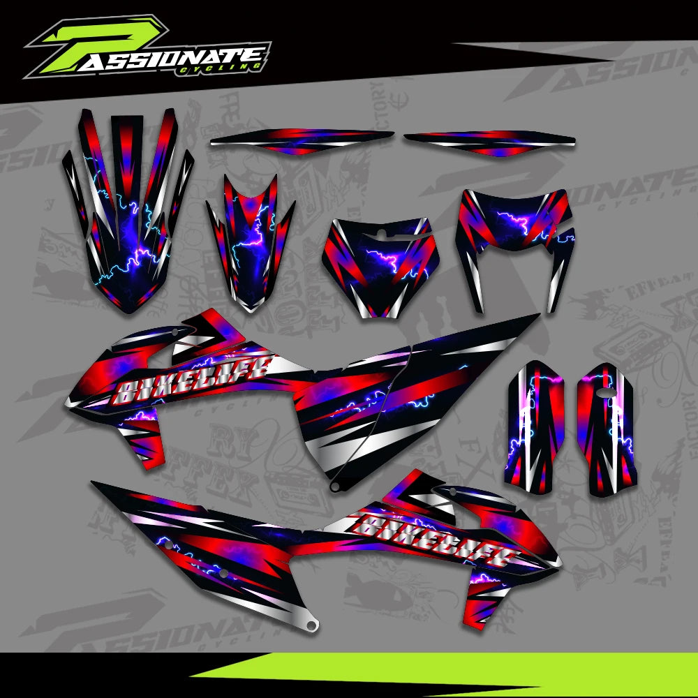 Kit Déco Graphique KTM 125-525 SX SXF EXC XC (4 Designs)