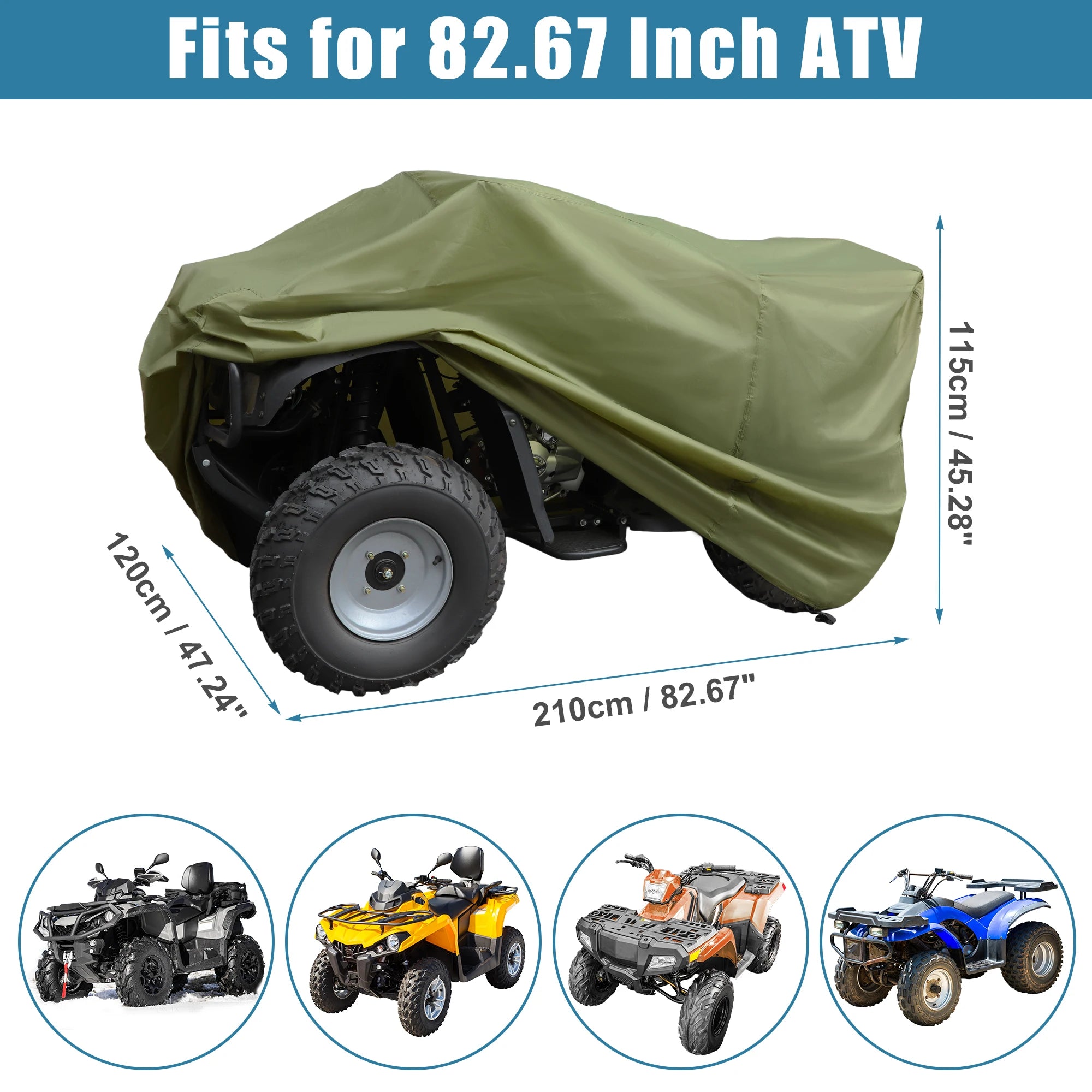 Housse de Protection Quad ATV 190T-PU (Polaris, Honda, Yamaha)