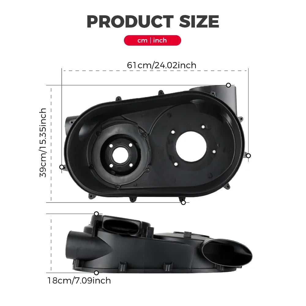 Couvercle embrayage CVT quad vue détaillée