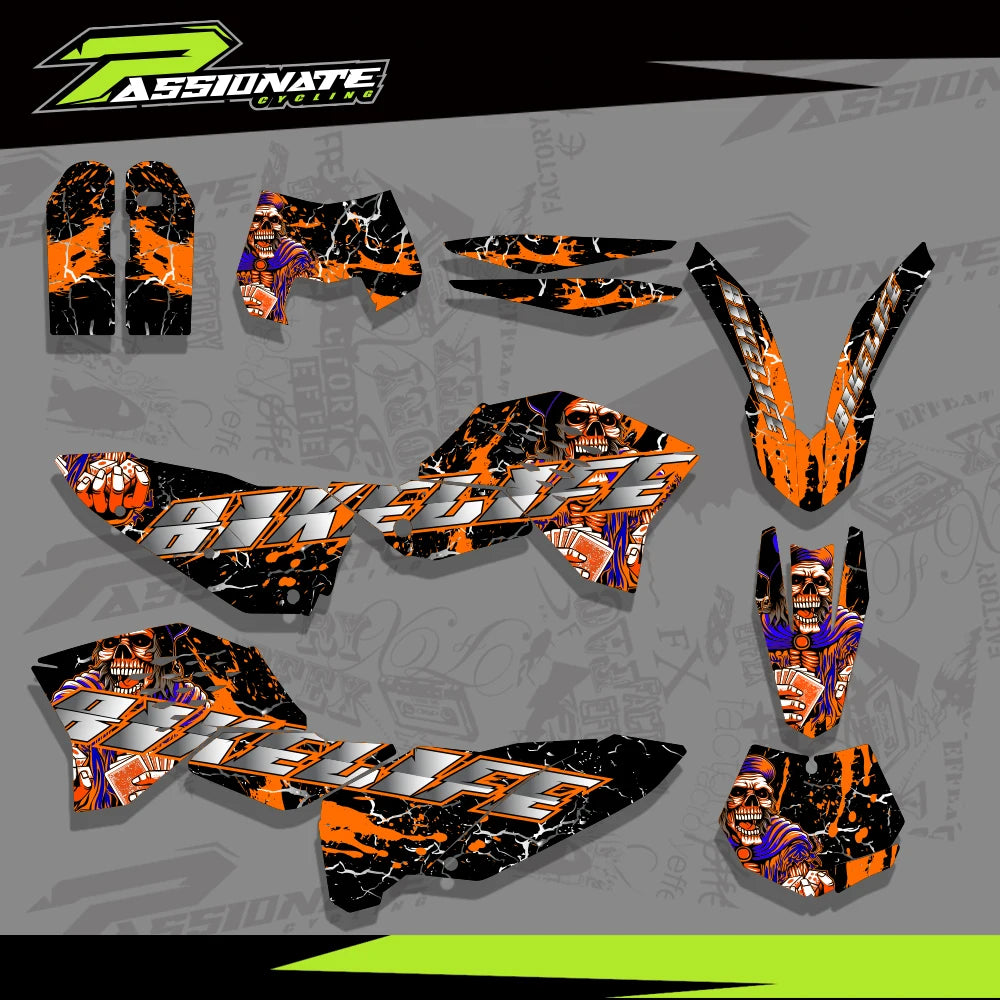 Kit Déco Graphique KTM SX SXF EXC EXCF 2007-2011 (4 Designs)