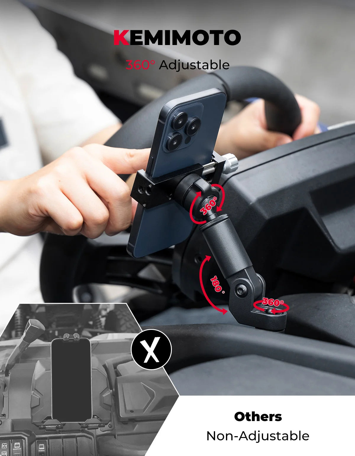Support téléphone quad rotation 360 degrés