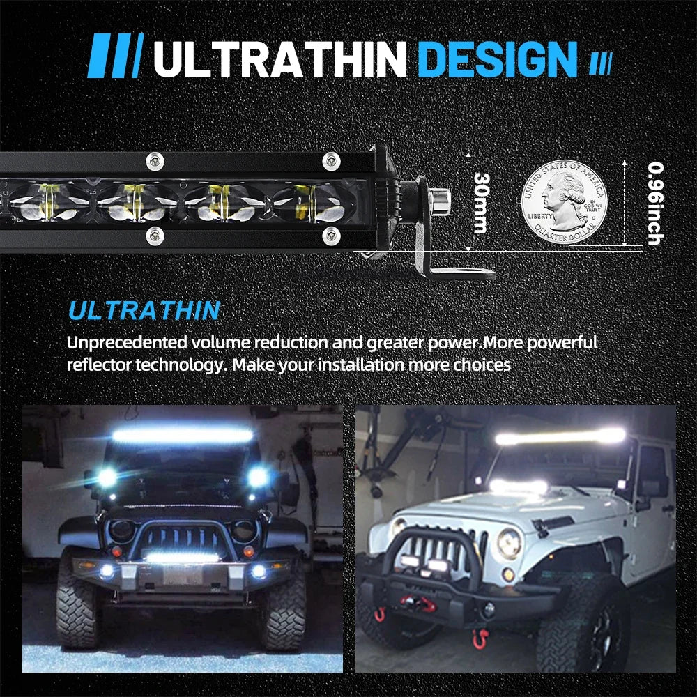 Barre LED 6D quad ATV tracteur