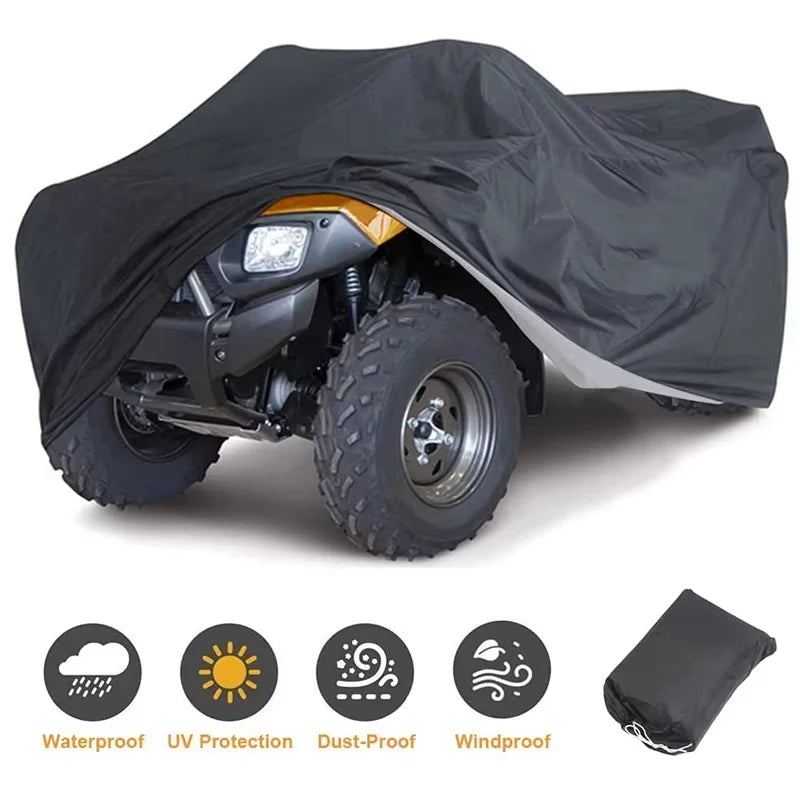 Couverture Universelle Quad ATV 190T Noire Étanche (M à 3XL)