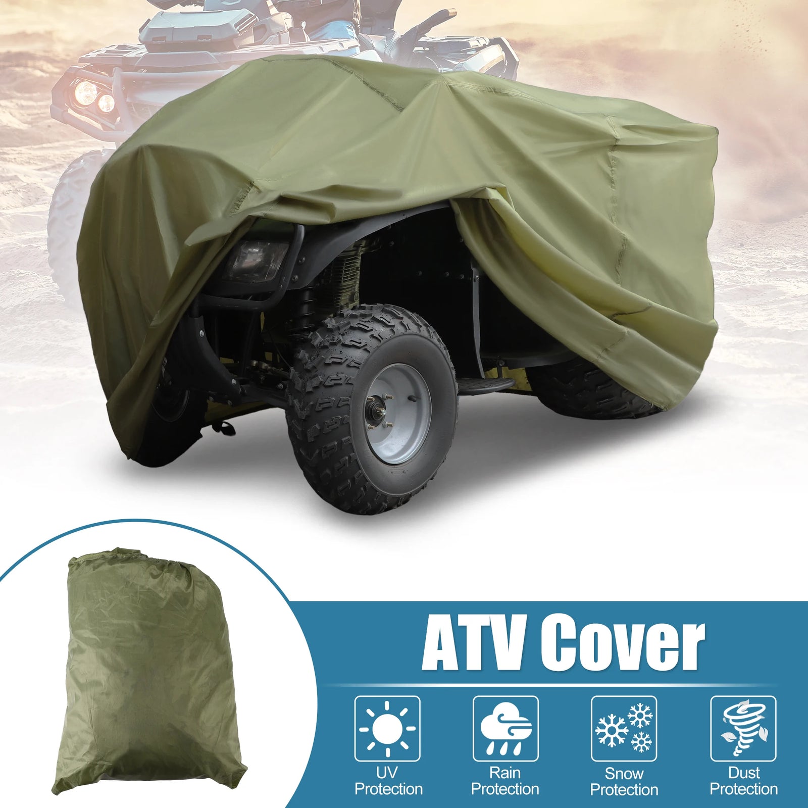 Housse de protection quad ATV 190T-PU Polaris Honda