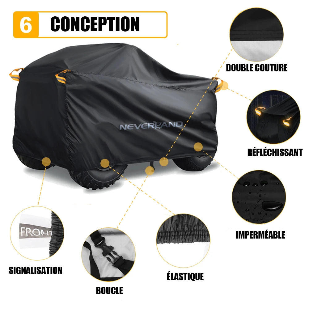 Housse de VTT ATV Universelle 190T Étanche (9 Coloris)