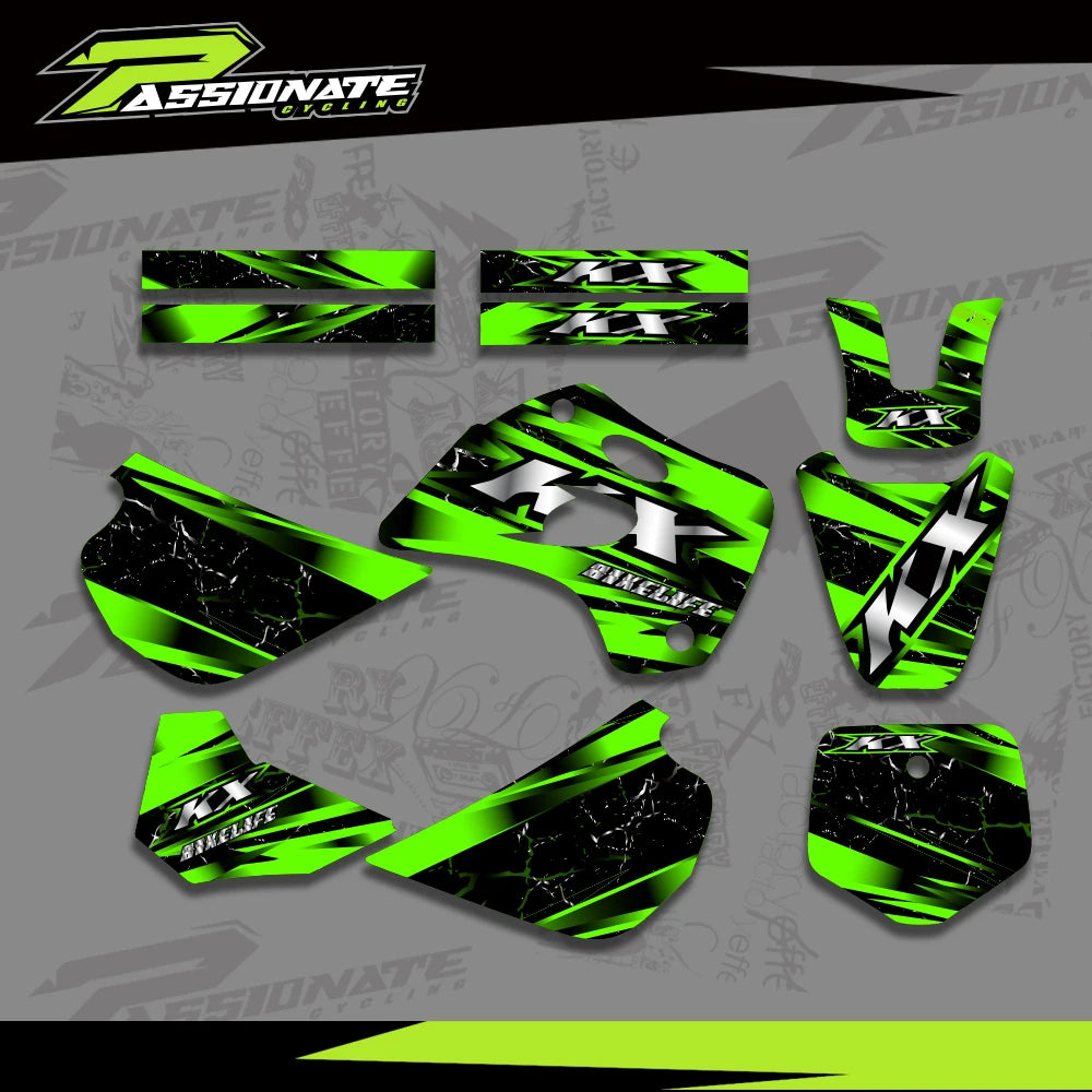 Kit Déco Graphique Kawasaki KX80 (4 Designs)