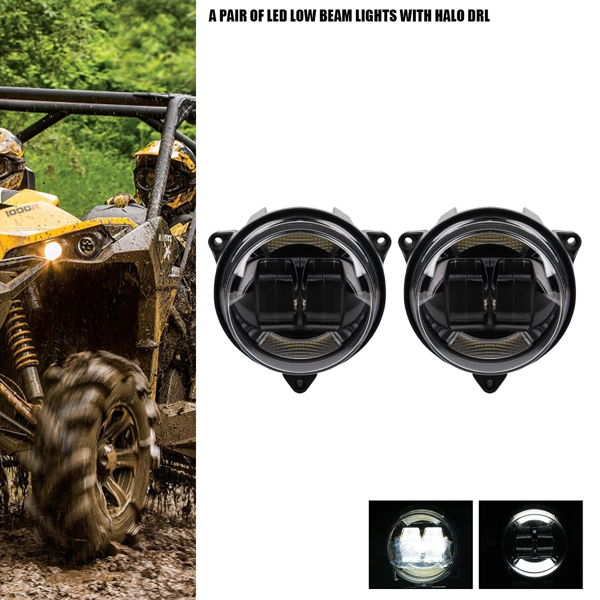 Phare LED H4 Halo quad culot