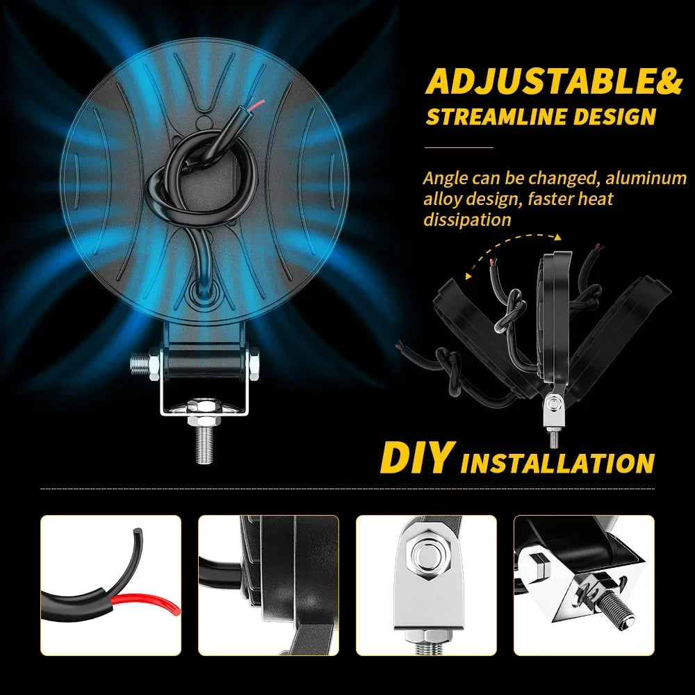 Mini barre LED quad 66W tout-terrain
