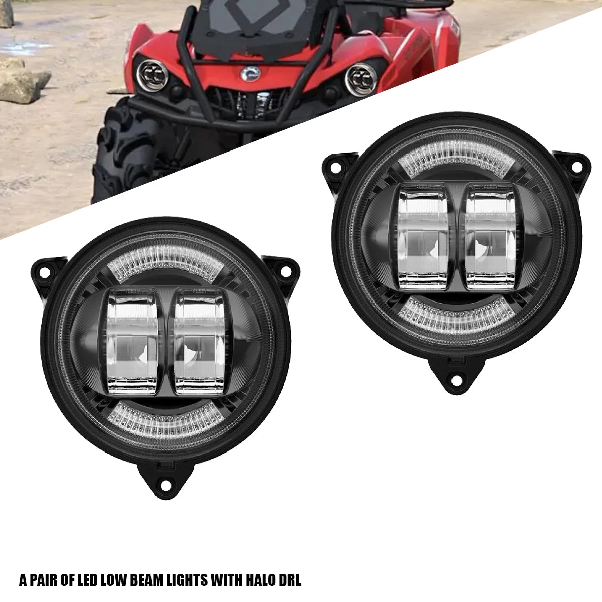 Phare LED H4 Halo quad Outlander