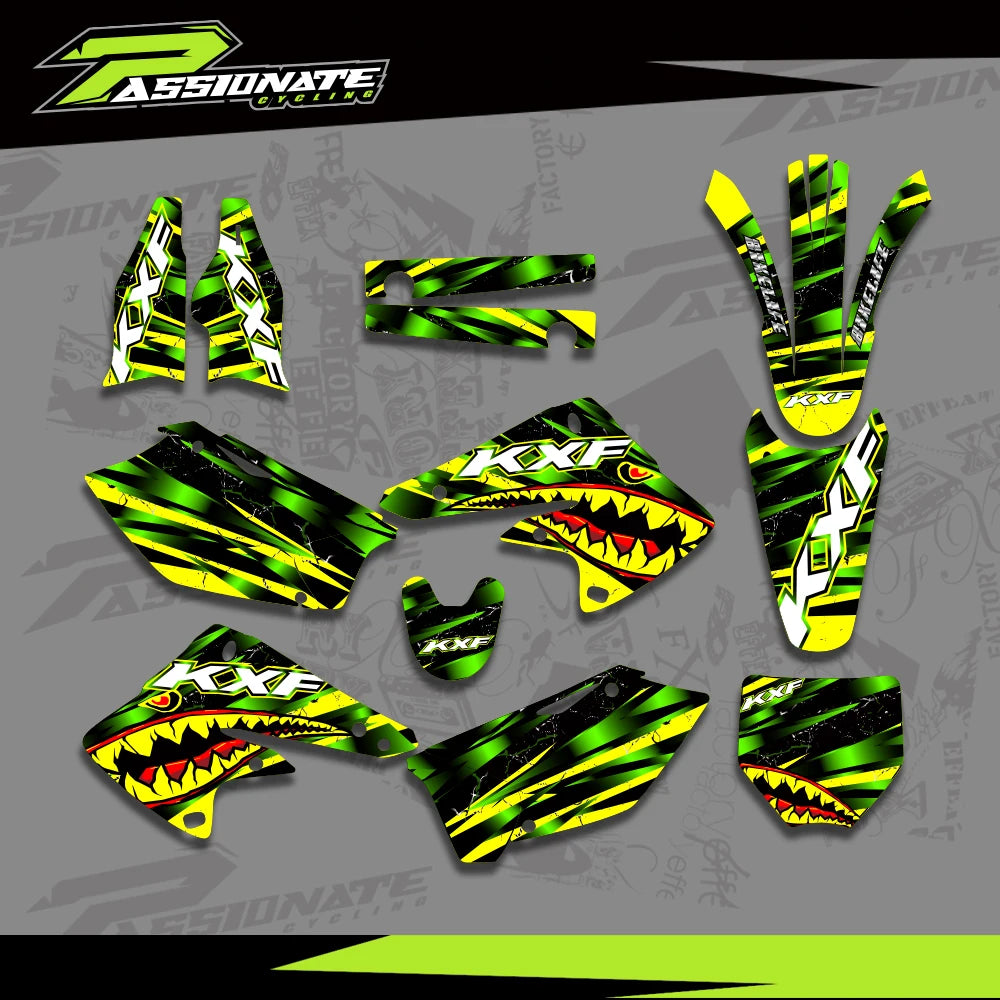 Kit Déco Graphique Kawasaki KX250F KXF250 (4 Designs)
